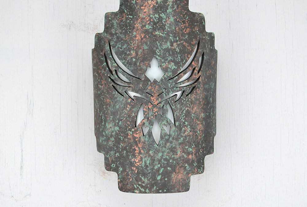 Stairstep Handcut-Phoenix-Copper Moss Agate-Indoor-Outdoor