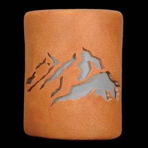 9" Open Top - Peaks Design in Clay Wash color - Indoor/Outdoor