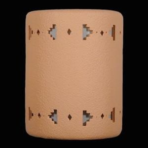 9" Open Top - Sandia Band Border Design in Apricot color - Indoor/Outdoor