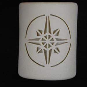 Open Top-Compass Star Design-White color-Indoor/Outdoor