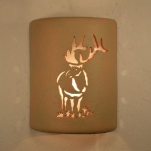 9" Open Top - Elk Design, in Terracotta Olive Color - Indoor/Outdoor