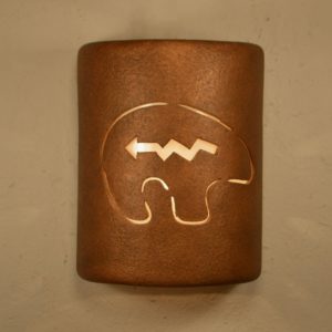 9" Open Top - Southwest Spirit Bear Design, in Antique Copper Color - Indoor/Outdoor