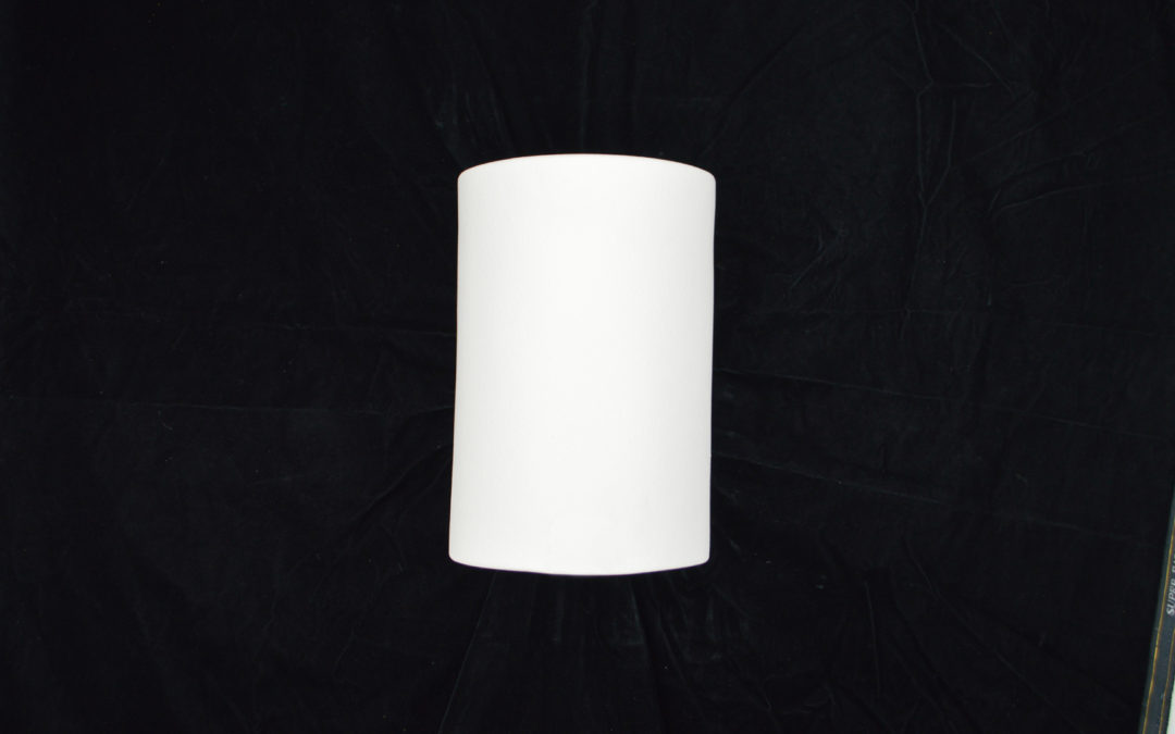 12″ Wall Sconce-Architectural-Half Round Open Top-Unfinished Bisque-Indoor-Outdoor