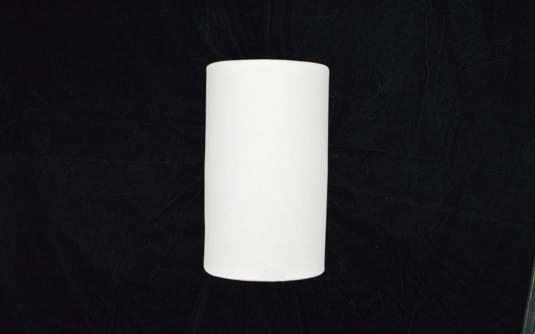 14″ Wall Sconce-Architectural-Low Profile Half Round Closed Top-Unfinished Bisque-Indoor-Outdoor