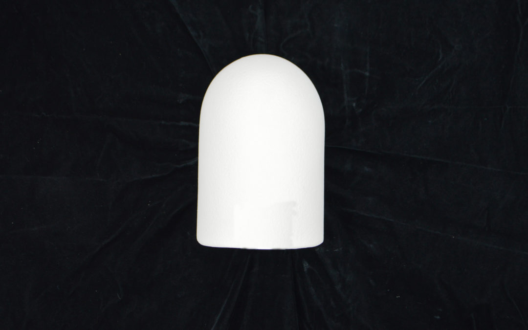 8″ Wall Light-Architectural-Hood Half Round-Unfinished Bisque-Indoor-Outdoor