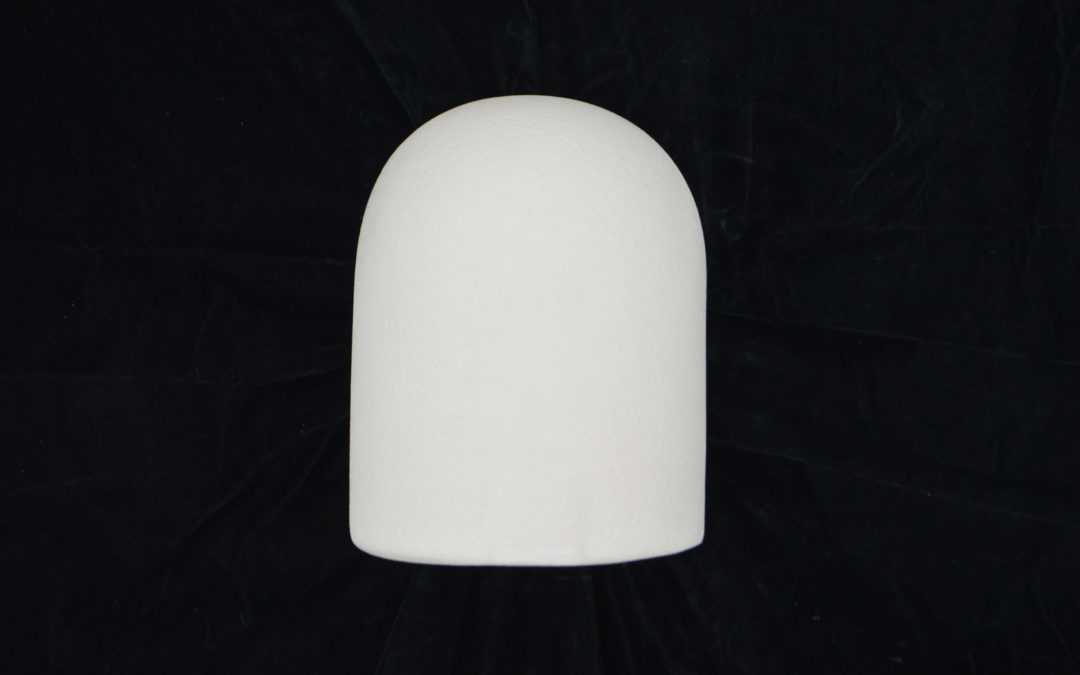 9″ Wall Light-Architectural-Hood Half Round-Unfinished Bisque-Indoor-Outdoor